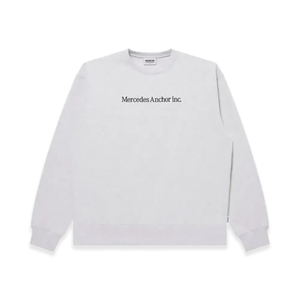 Mercedes Anchor inc. One Line Logo Crew Sweat "Ash"