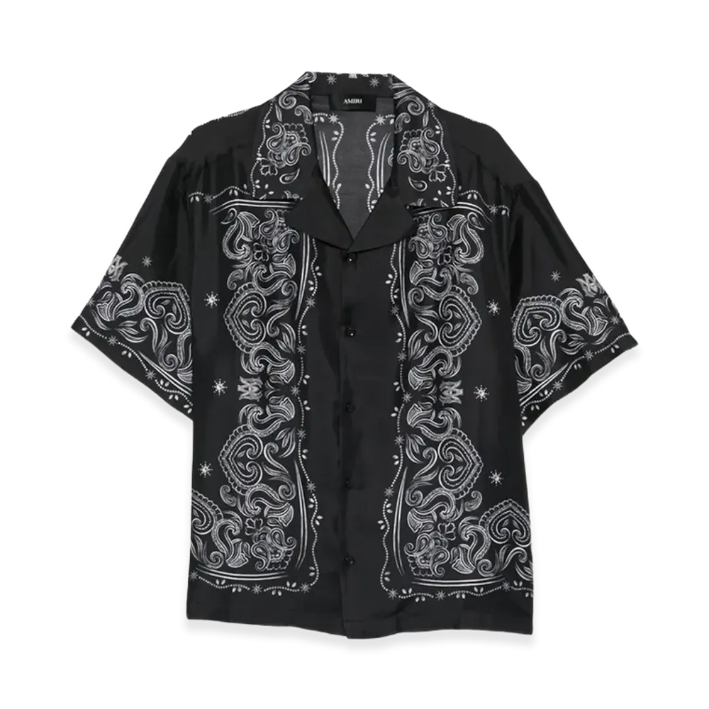 AMIRI Printed Silk Shirt "Black"