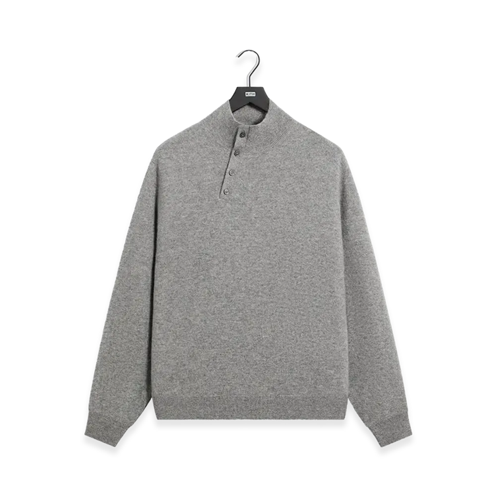 Kith &Kin Cashmere Cyrus Turtleneck "Mid Heather Grey"