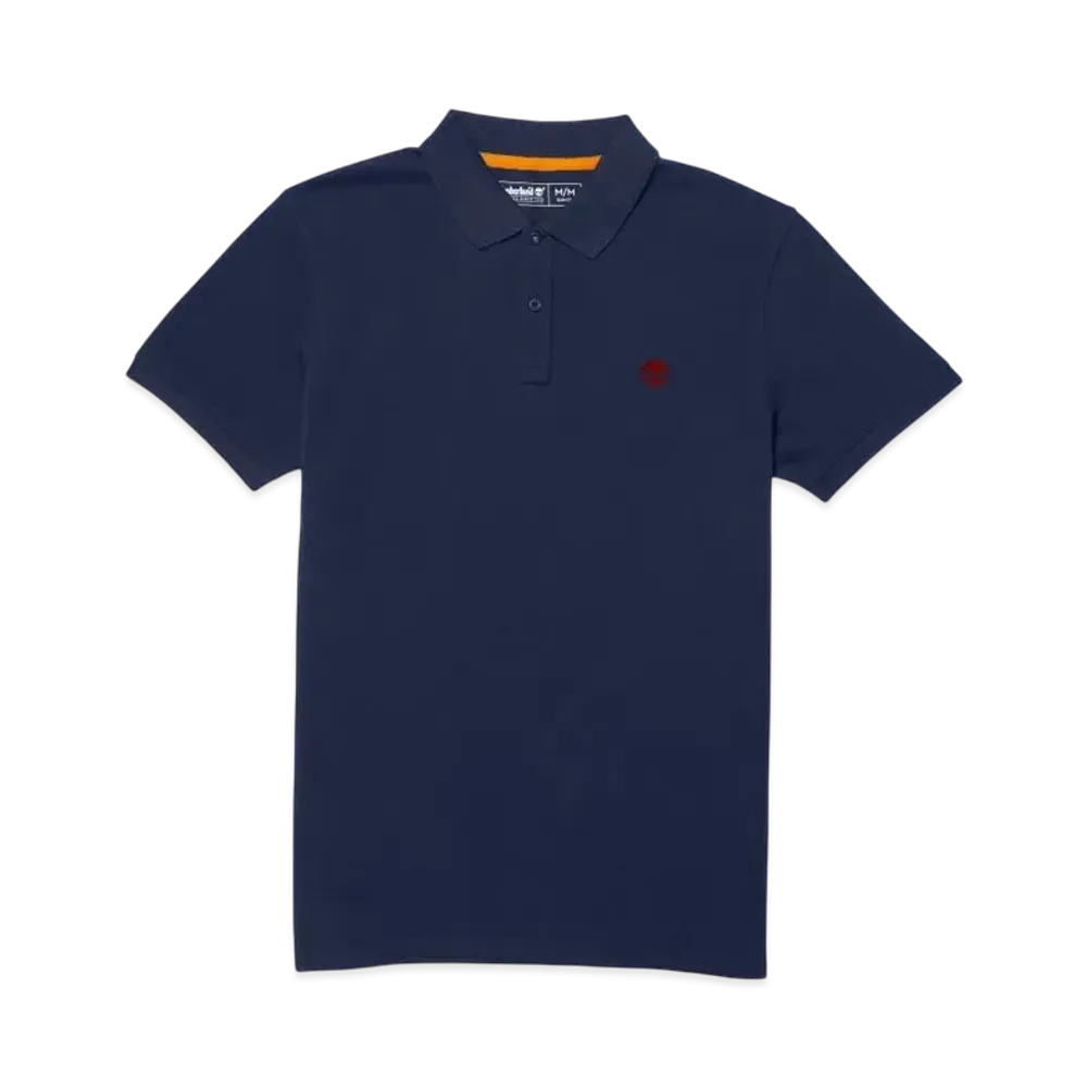 Timberland Men's Short Sleeve Oyster River Logo Polo Shirt "Dark Sapphire"