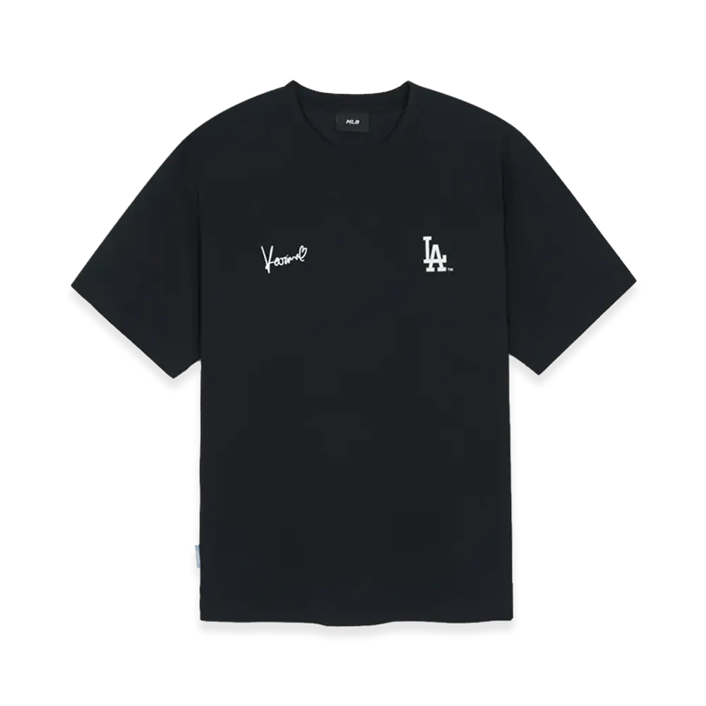 MLB x aespa KARINA Semi-Overfit Short Sleeve T-shirt Los Angeles Dodgers "Black"