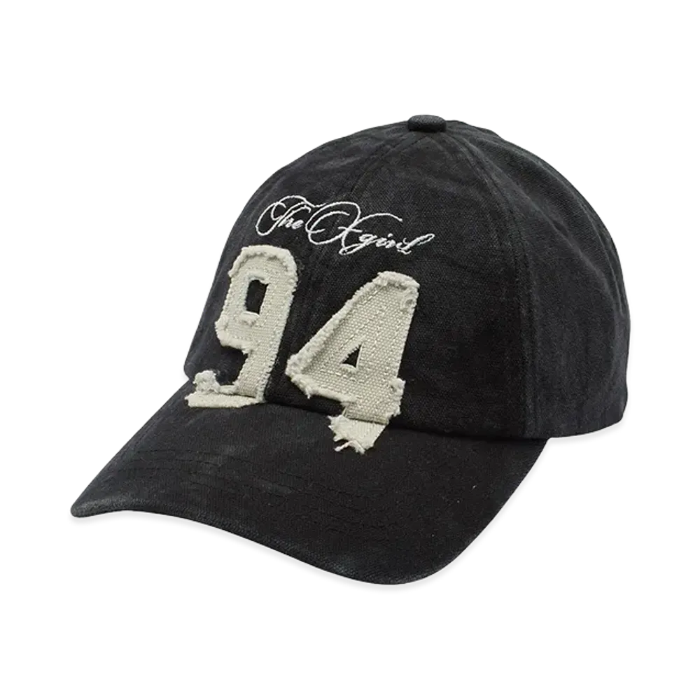 X-Girl Women's Faded Number Logo 6Panel Cap "Black"