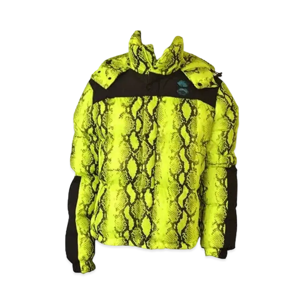 OFF-WHITE Python Print Down Jacket "Yellow"