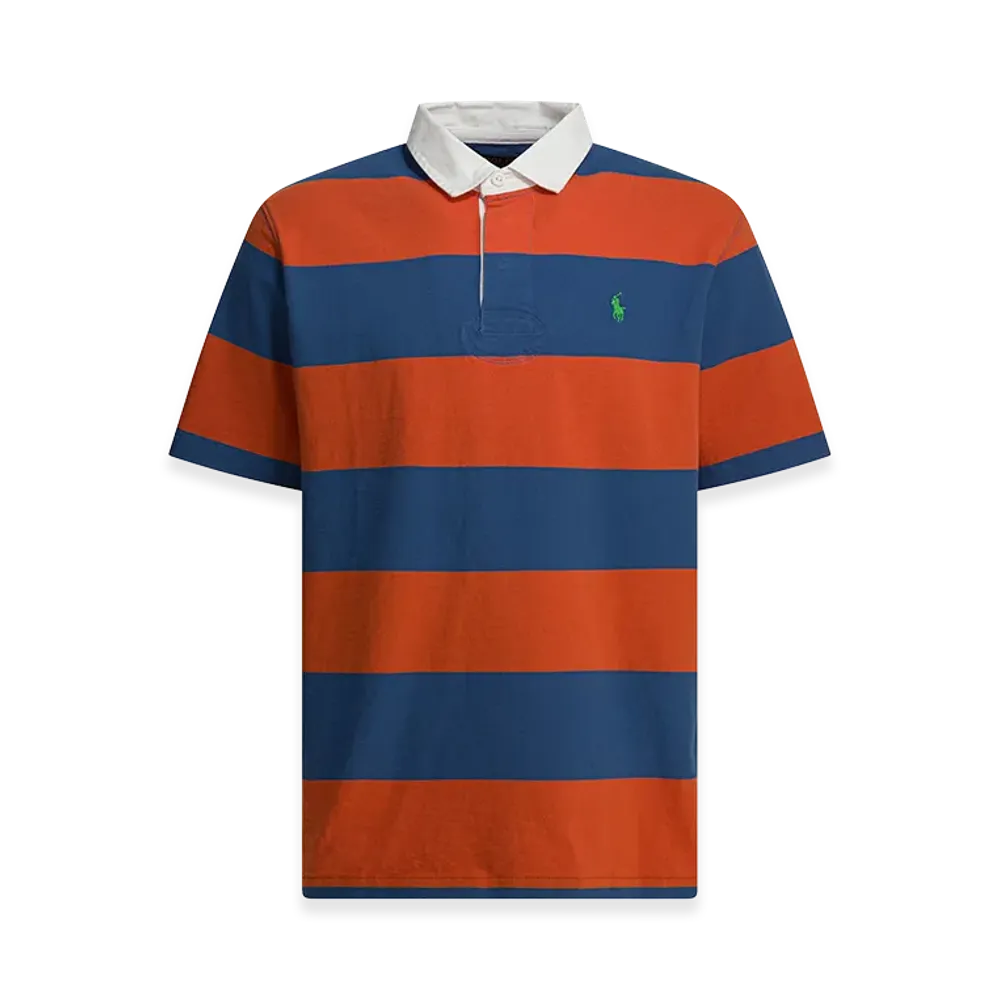 Polo Ralph Lauren Polo Shirt With Buttons And Logo "Orange/Blue"