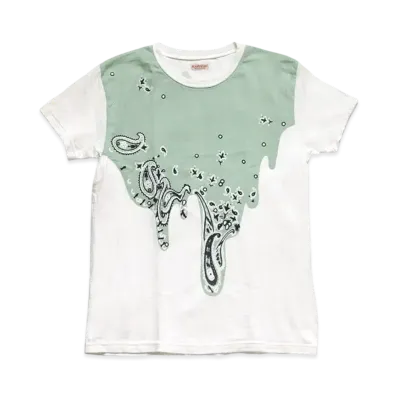KAPITAL 20 / TENGU CREW T (PALE TONE TROTRO BANDANA PT) "Mint"
