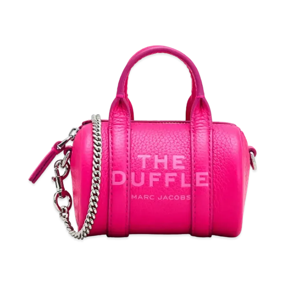 Marc Jacobs The Leather Nano Duffle Crossbody "Hot Pink"