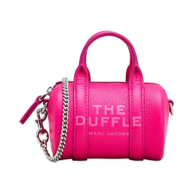 Marc Jacobs The Leather Nano Duffle Crossbody "Hot Pink"