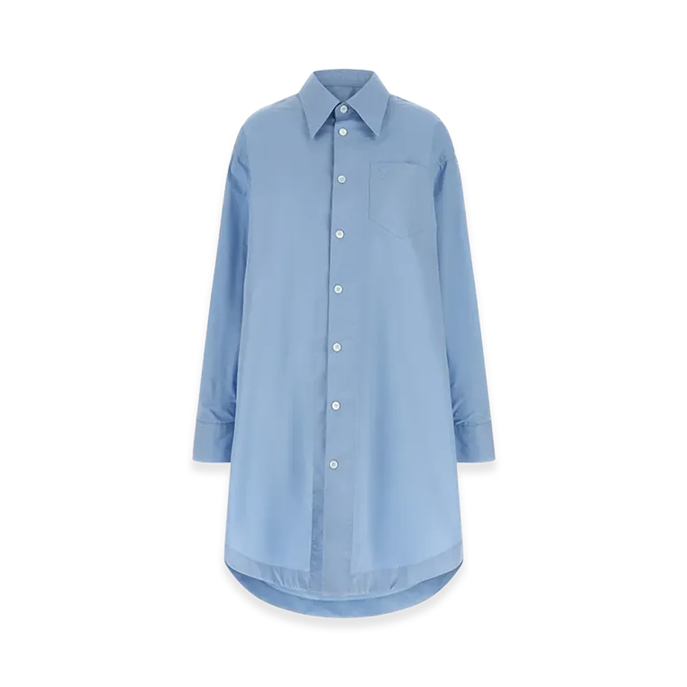 AMI PARIS Women's 'Ami De Coeur' Shirt Dress "Light Blue"