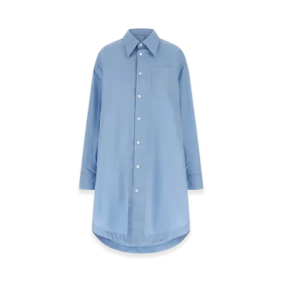 AMI PARIS Women's 'Ami De Coeur' Shirt Dress "Light Blue"