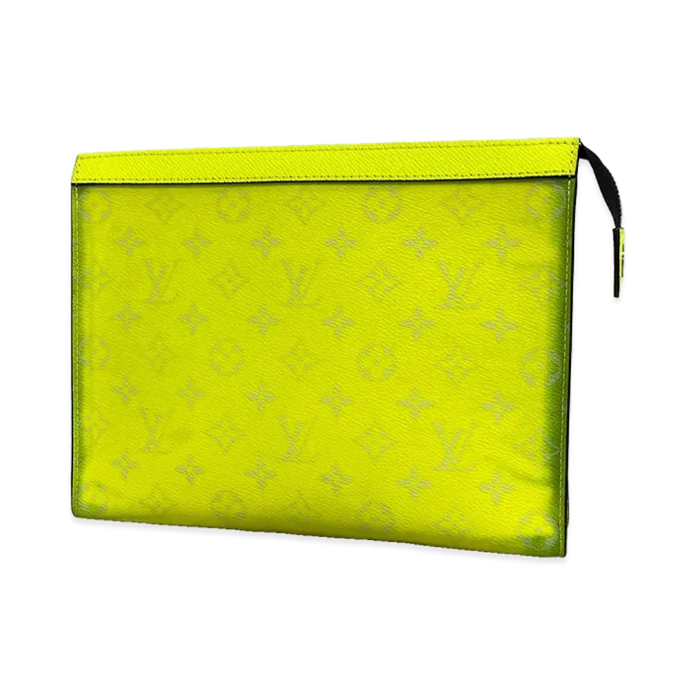 Louis Vuitton Taigarama Pochette Voyage MM Neon Yellow
