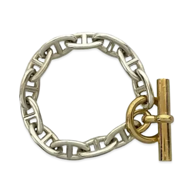 Hermes Chaine D'ancre GM Combination Bracelet "Silver/Yellow Gold"