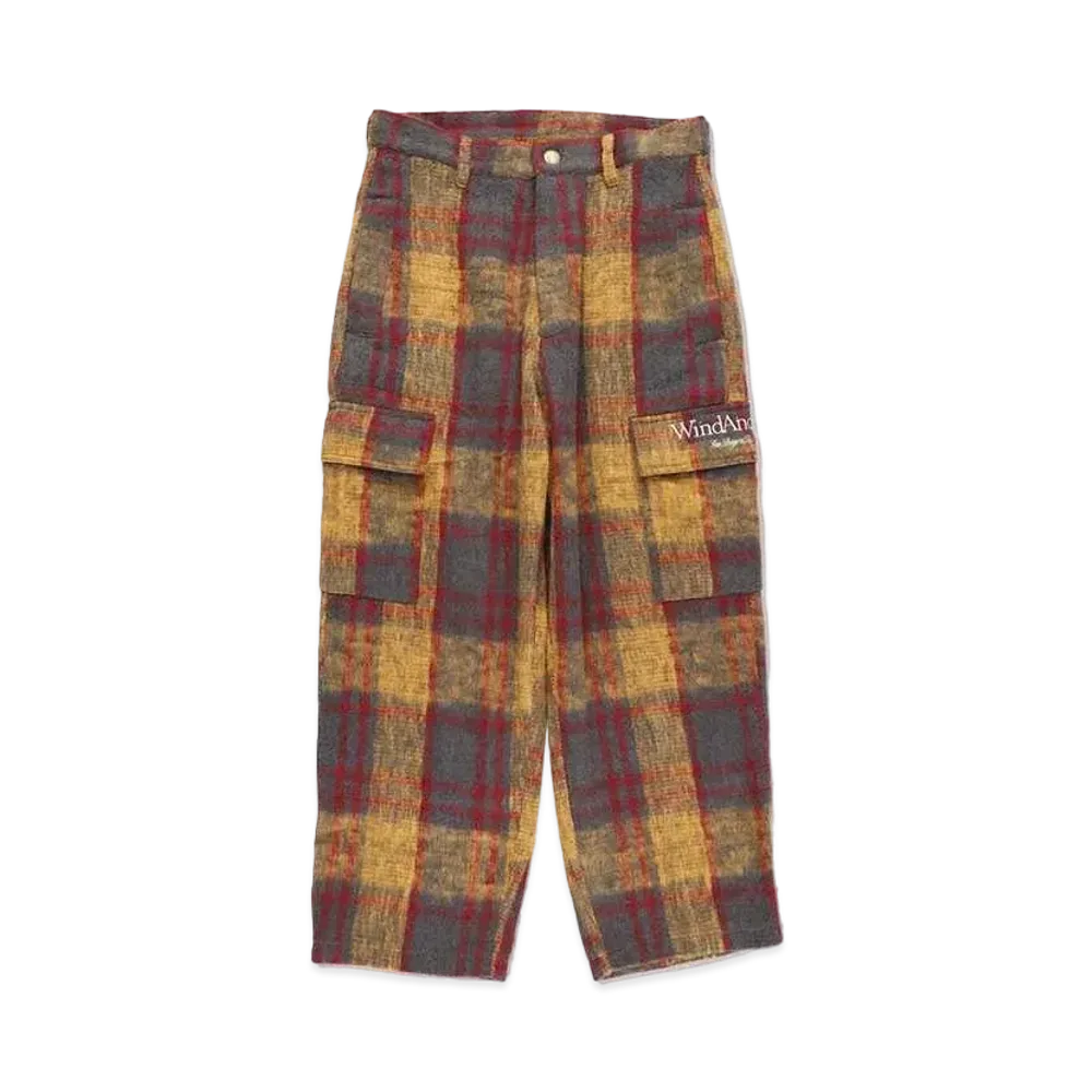 WIND AND SEA Shaggy Plaid Cargo PT "Amber"