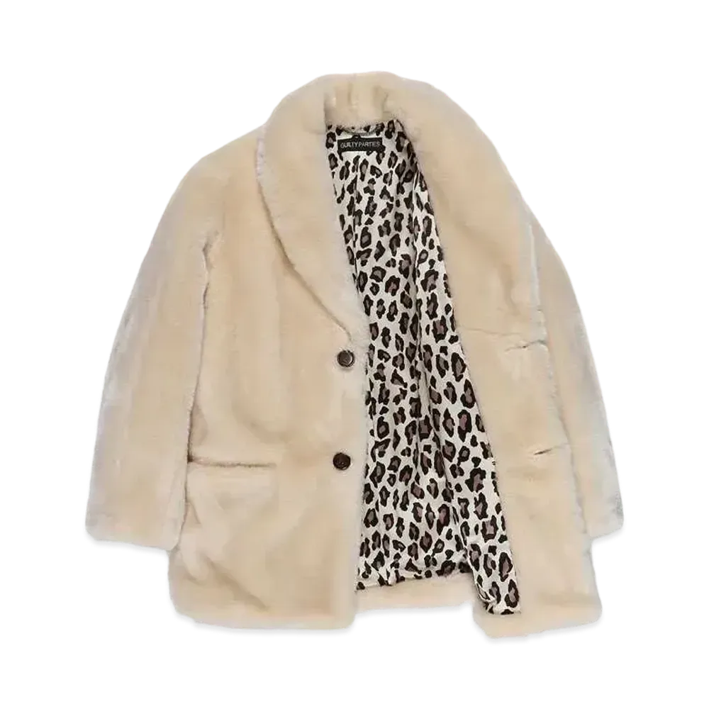 WACKO MARIA FUR COAT 裏地レオパード "White"