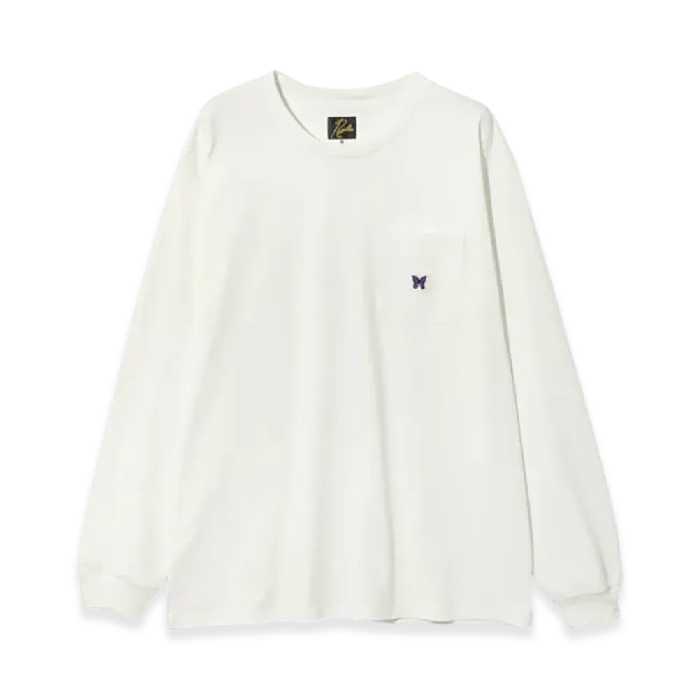 NEEDLES L/S Crew Neck Tee - Poly Jersey "White"