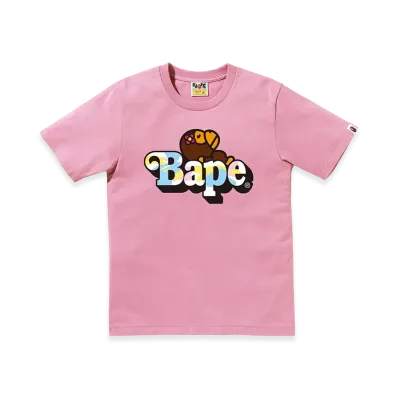 A BATHING APE Women's Baby Lisa On Bape Tee "Pink"