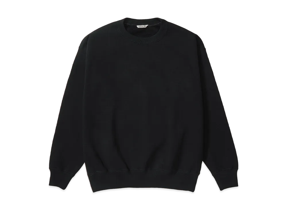 オーラリー スムース ソフト BD スウェット P/O "ブラック"