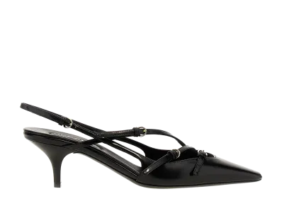 MIU MIU Women's Strap Slingbacks "Black"