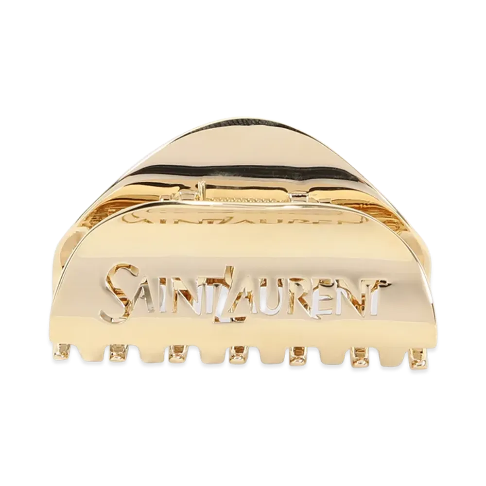 Saint Laurent Women's Brass Claw Clip "Gold"