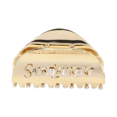 Saint Laurent Women's Brass Claw Clip "Gold"