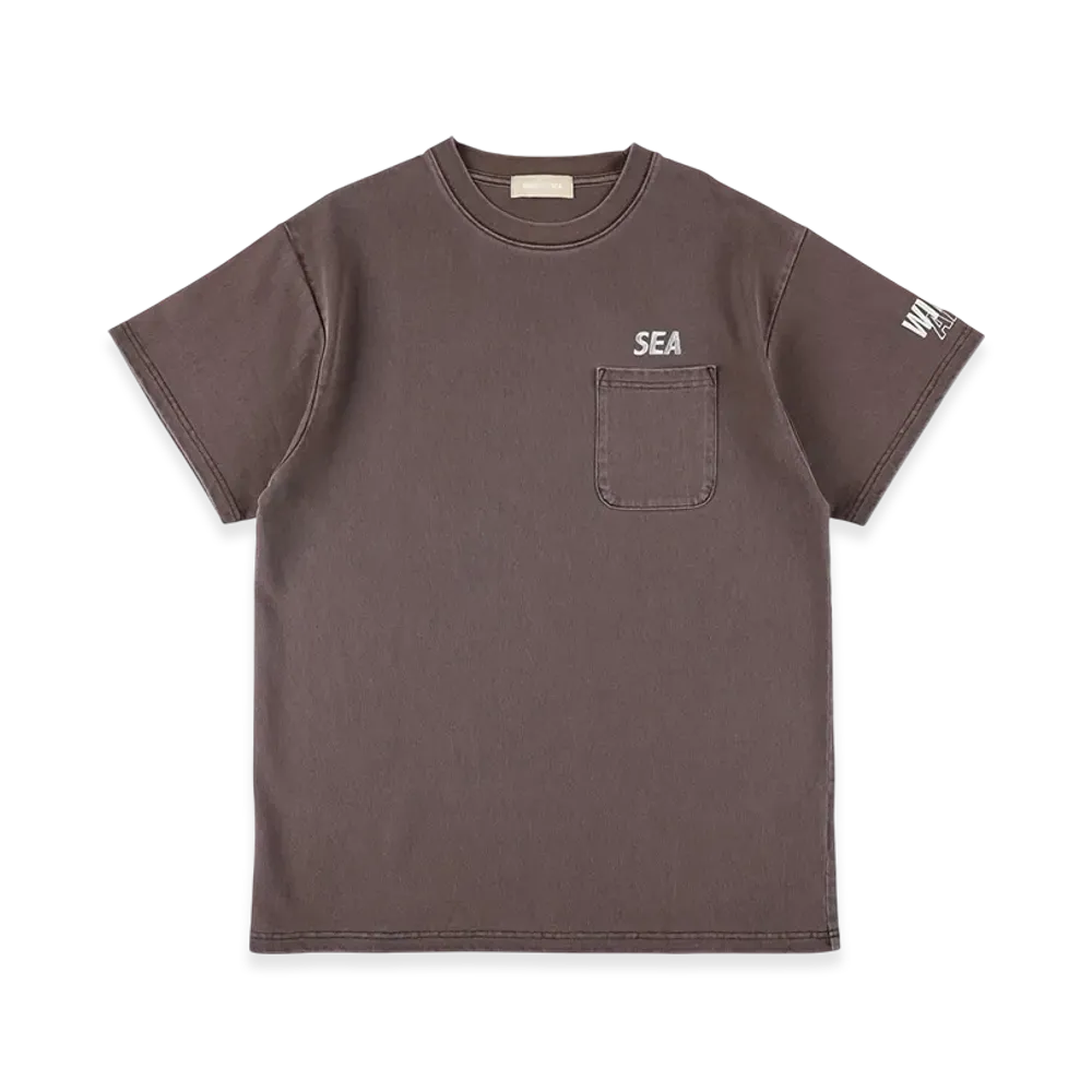 WIND AND SEA Pigment Pocket Tee "Brown"