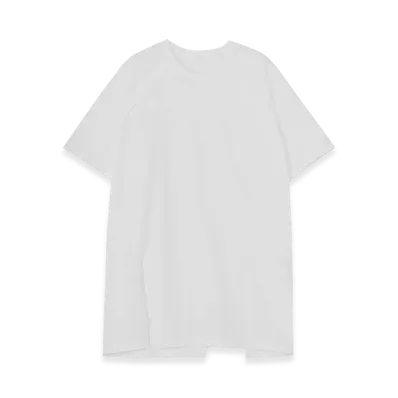 Ground Y Cotton Jersey Front Raglan Slit T-Shirt Short Sleeves "White"