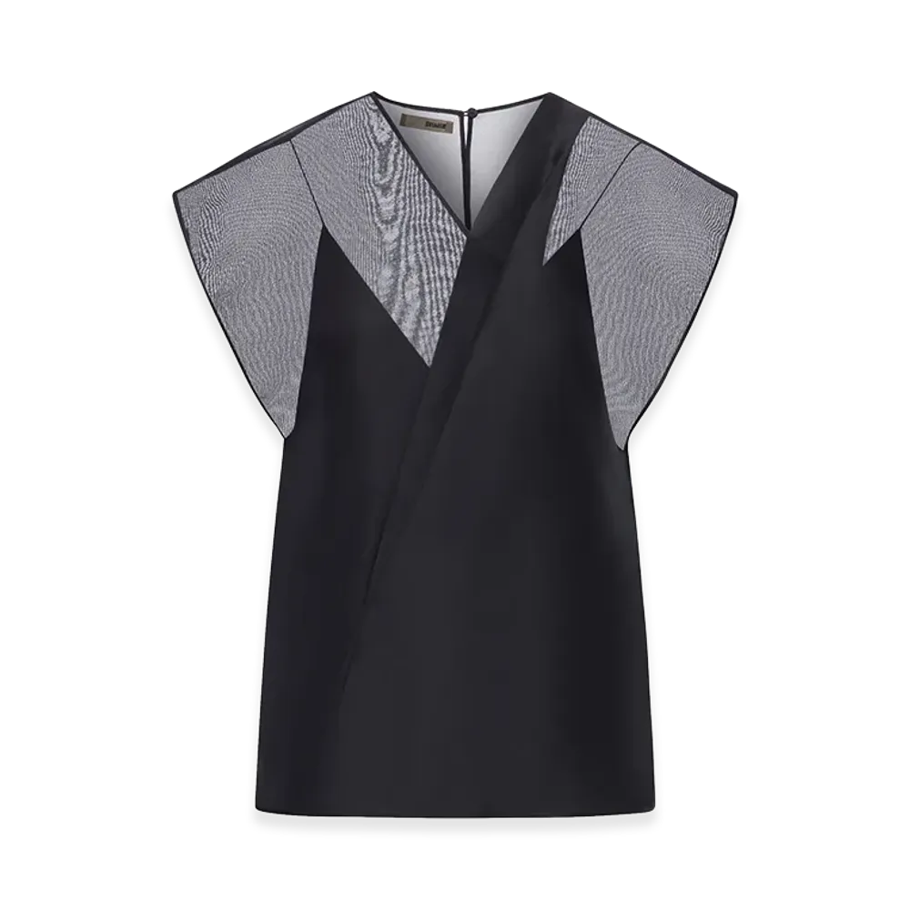 KHAITE Women's Silk Top Mer "Black"