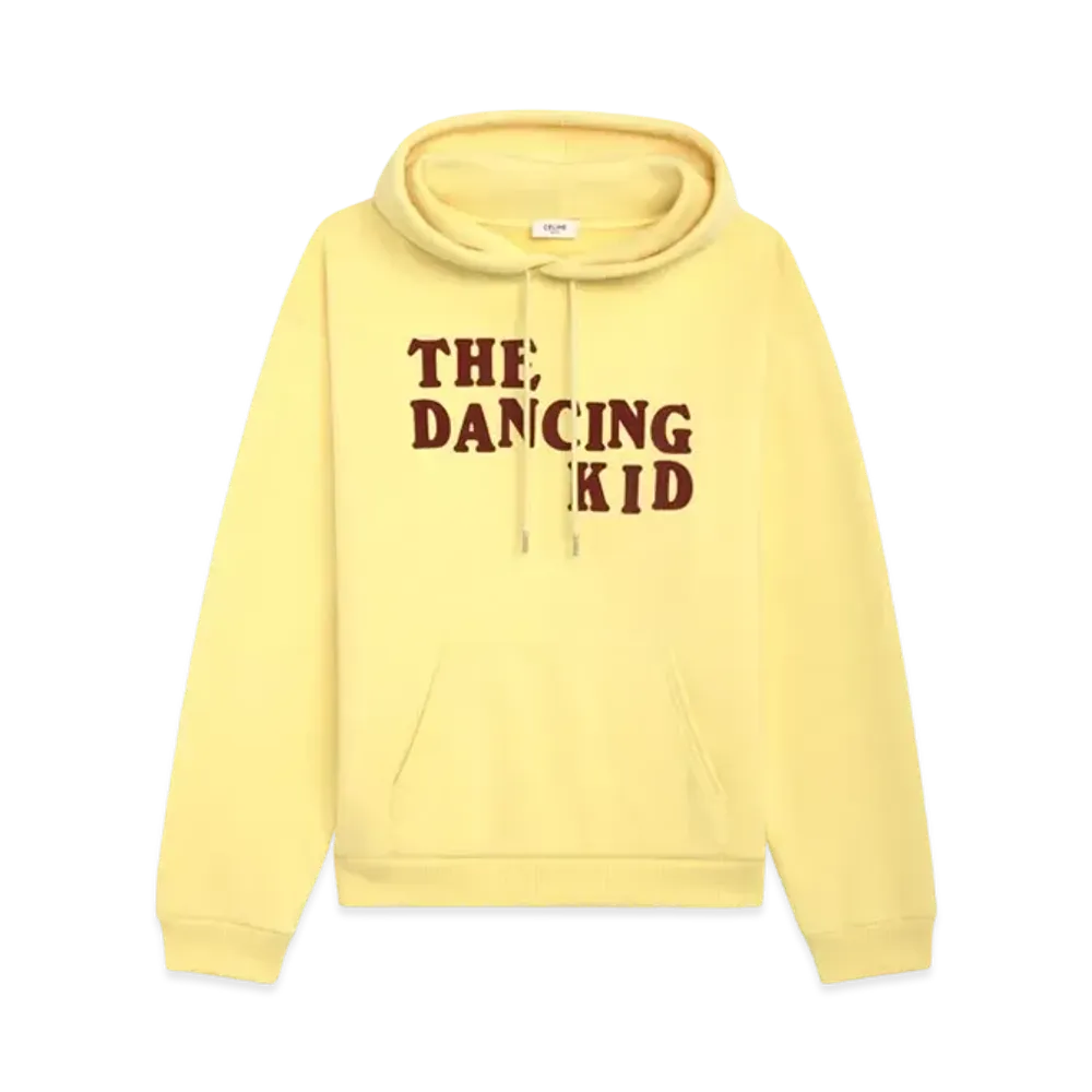CELINE THE DANCING KID Flock Cotton Loose Sweatshirt "Yellow"