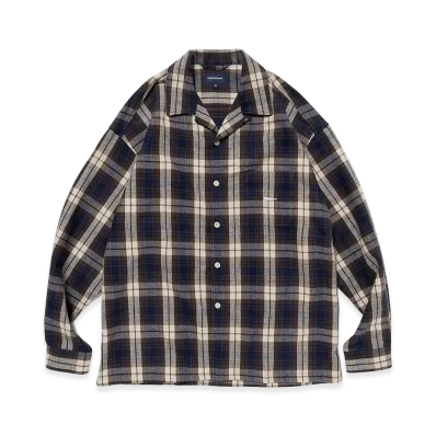 DESCENDANT Milpitas Plaid LS Shirt "Brown"