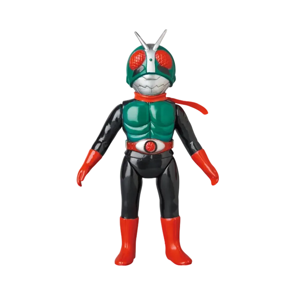 MEDICOM TOY "Toei Retro Sofvi Collection M" -Masked Rider- Kamen Rider New No. 2 (Thick Line, Mask Removed) (Middle Size)