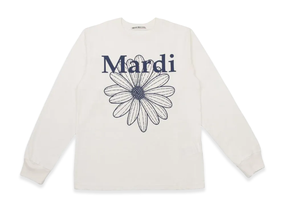 Mardi Mercredi T-Shirt Long Sleeve Flowermardi "Cream Navy"