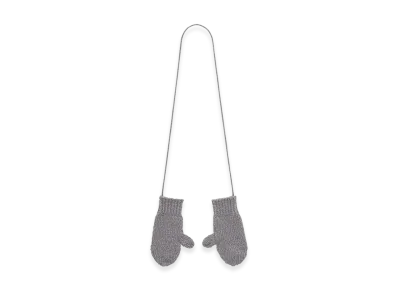 Graphpaper Cotton Wool Slub Mittens "Stone Gray"