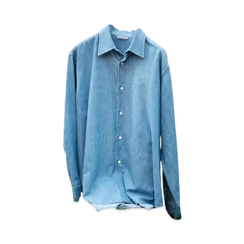 AURALEE for ÉDIFICE Selvedge Light Denim Shirt "Blue"