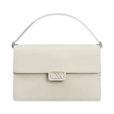 CHARLES & KEITH L'INITIAL Leather Shoulder Bag "White"