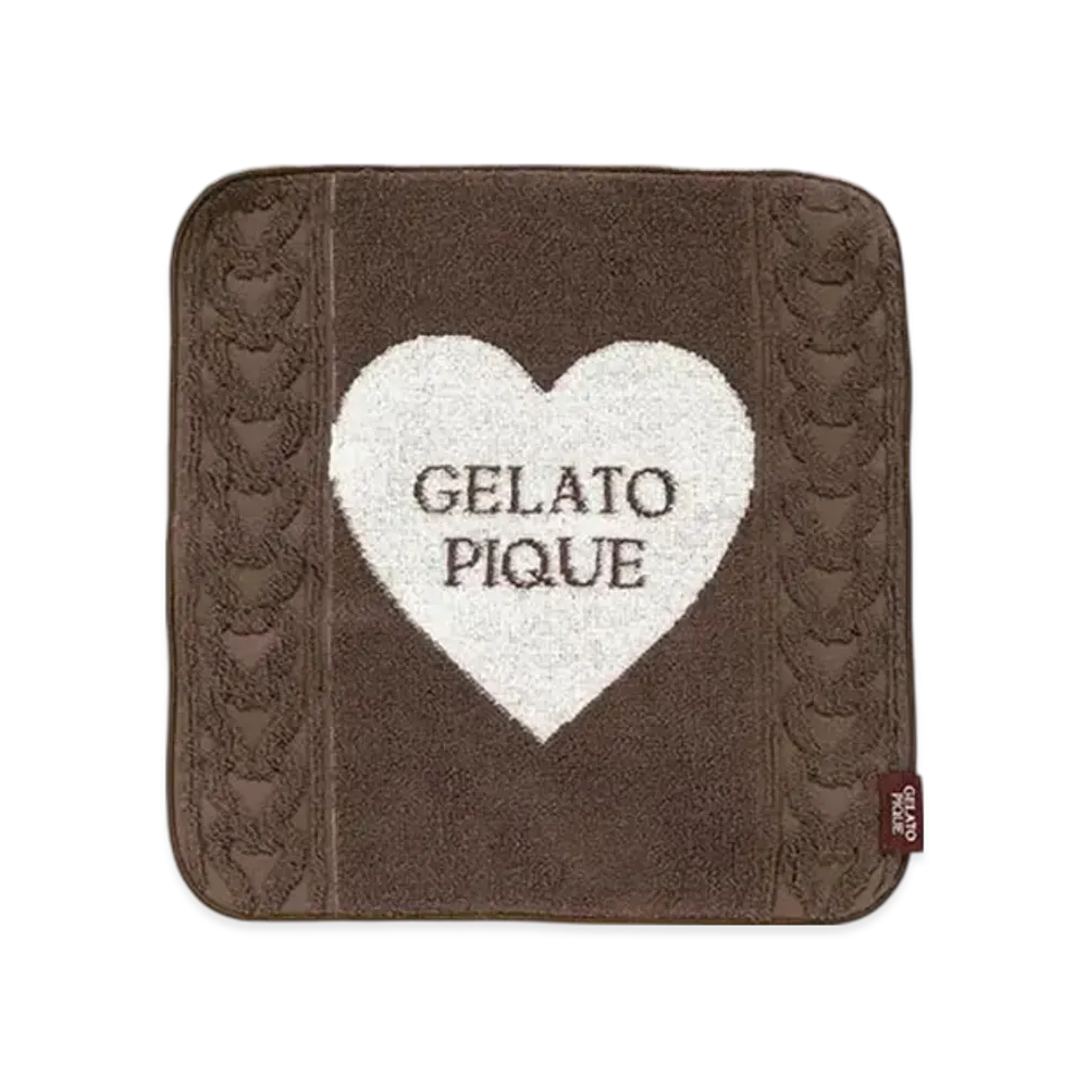 GELATO PIQUE Heart Aran Hand Towel "Brown"