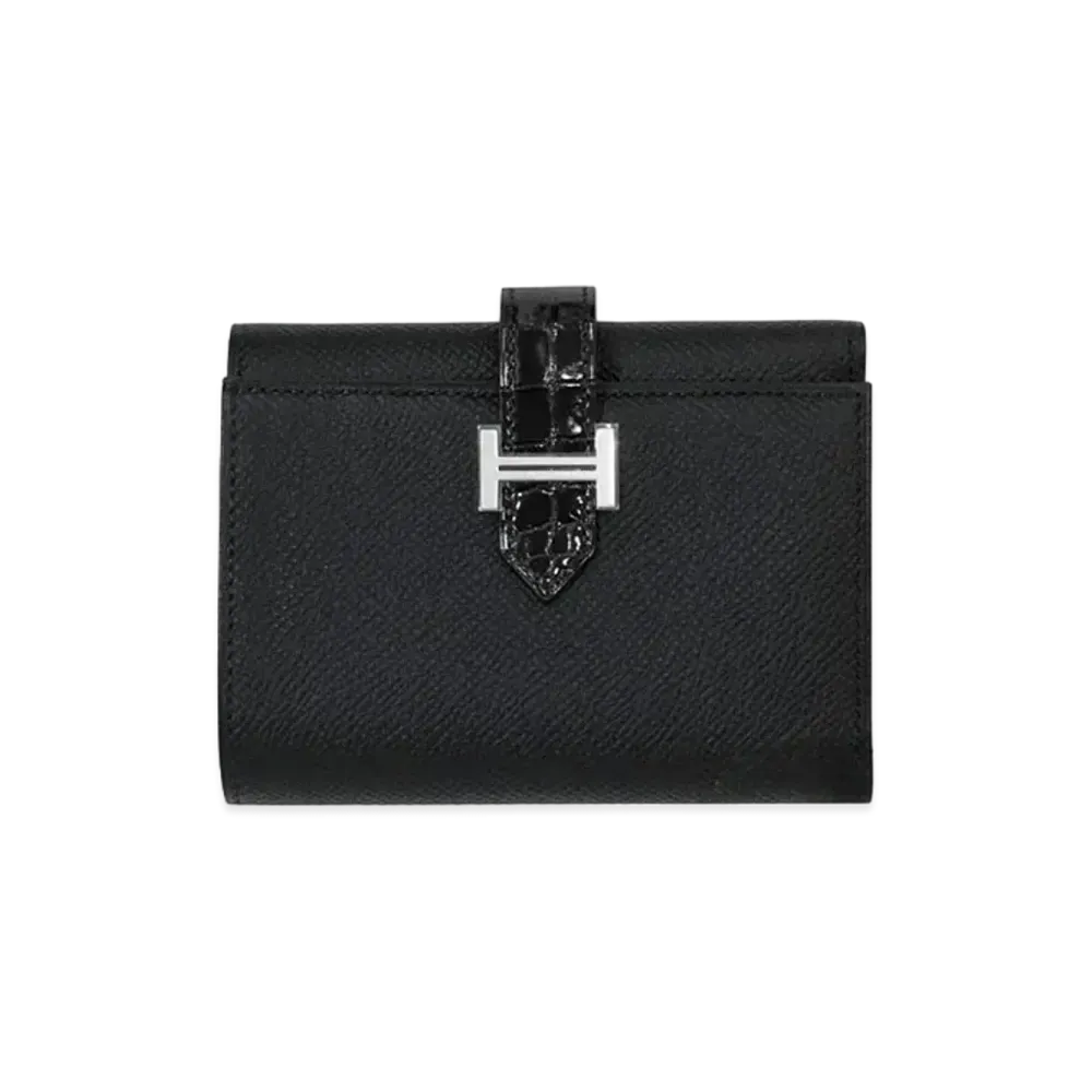 Hermes Bearn Combine Touch Veau Epsom Alligator "Noir/Silver"