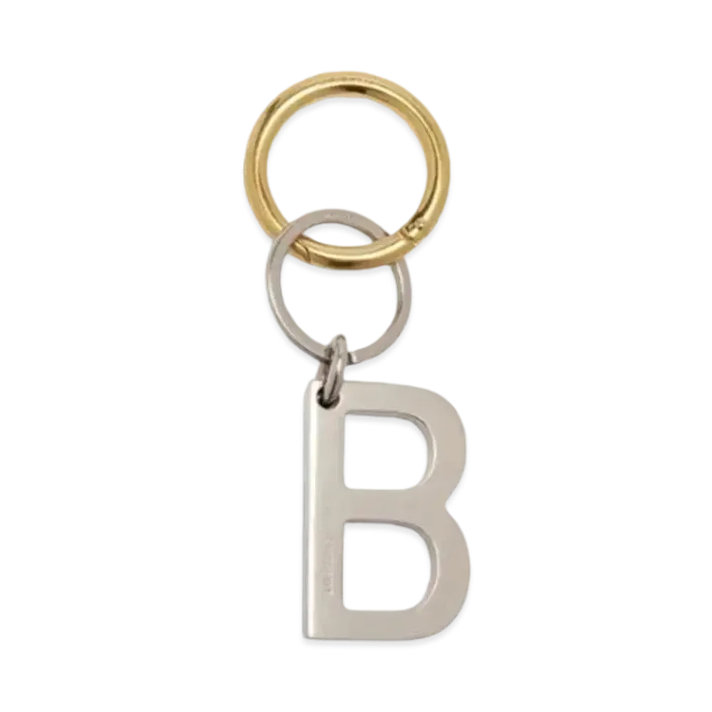 BALENCIAGA B Keychain "Silver"