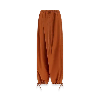 MARNI Women's Diagonal Draping Pants "Orange"