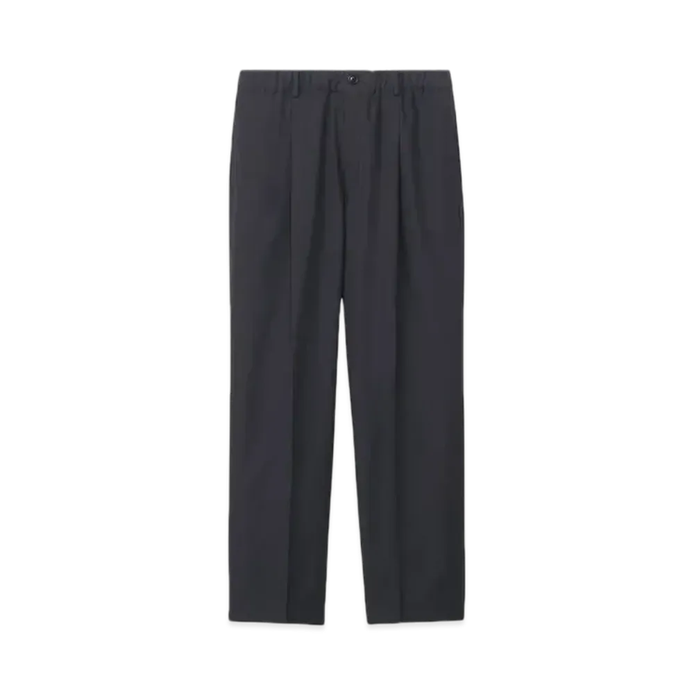 Goldwin Paper Polyester One-Pleat Pants (Unisex) "Black"