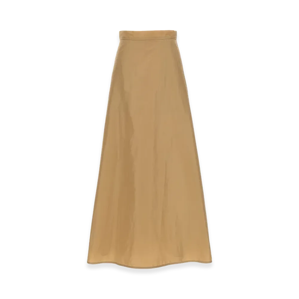 Jil Sander Women's Long Flared Skirt "Beige"