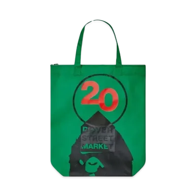 Dover Street Market London x A BATHING APE 20th Anniversary Tote "Green"