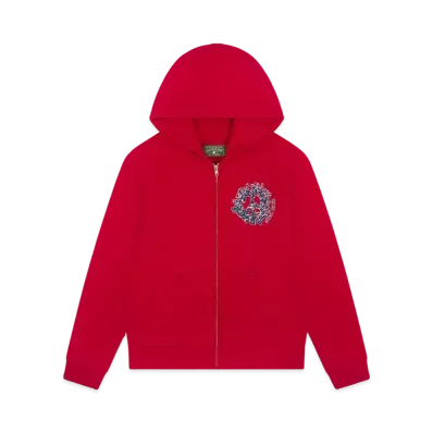 DENIM TEARS Denim University Zip Hoodie "Red"