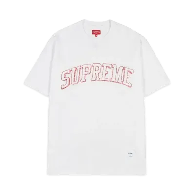 Supreme Sketch Embroidered S/S Top "White"