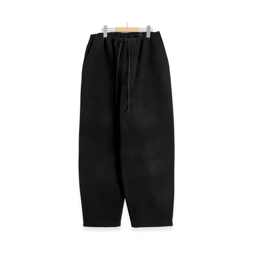 COMOLI Moleskin Drawstring Pants "Black"