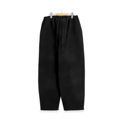 COMOLI Moleskin Drawstring Pants "Black"