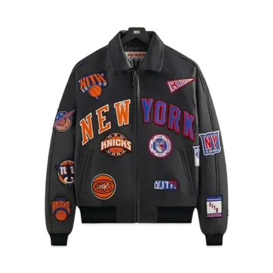 Kith x AVIREX x Madison Square Garden Sports Icon Jacket "Black"