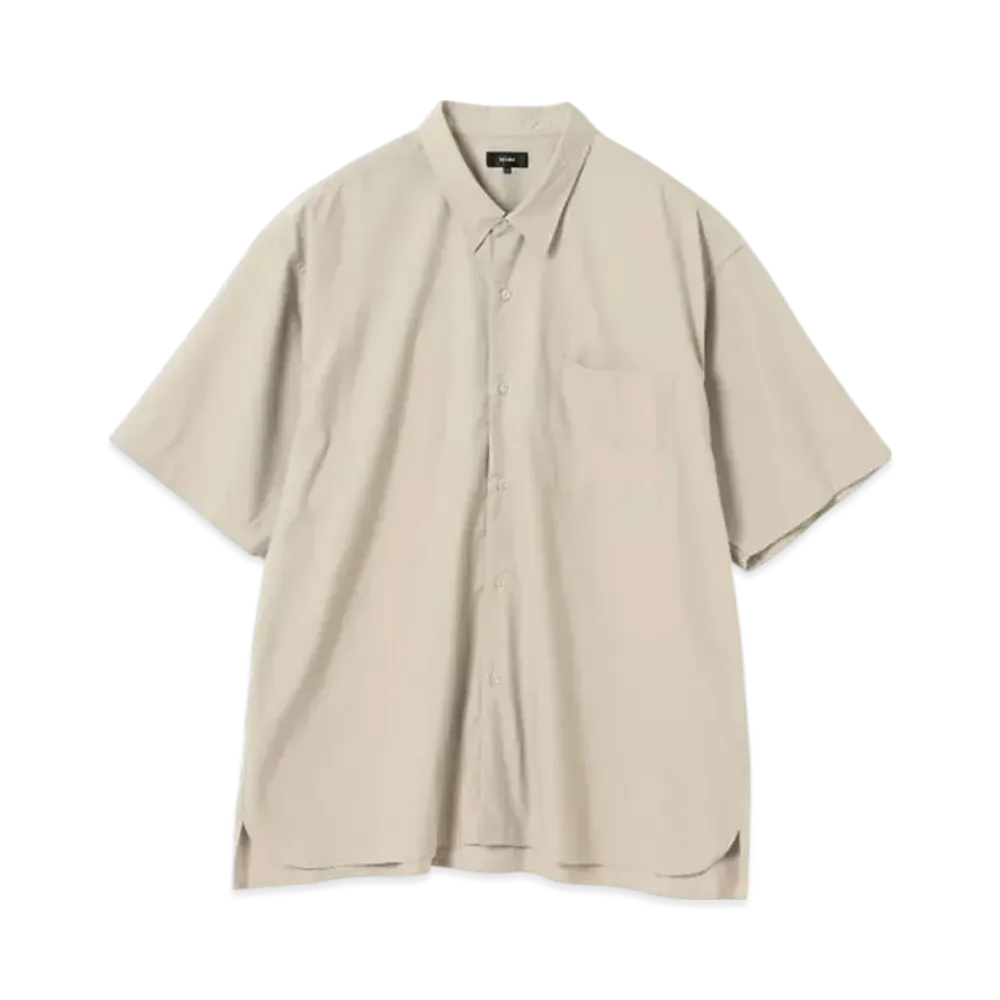BEAMS Solid Easy Half Sleeve Shirt "Taupe"