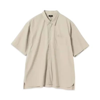 BEAMS Solid Easy Half Sleeve Shirt "Taupe"