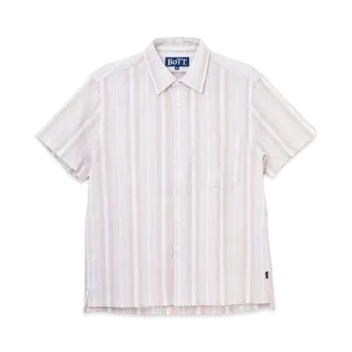 BoTT Jacquard Stripe S/S Shirt "Tan"
