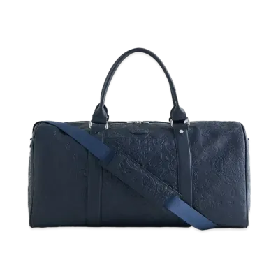 Kith Duffle Bag with Paisley Deboss in Saffiano Leather "Nocturnal"