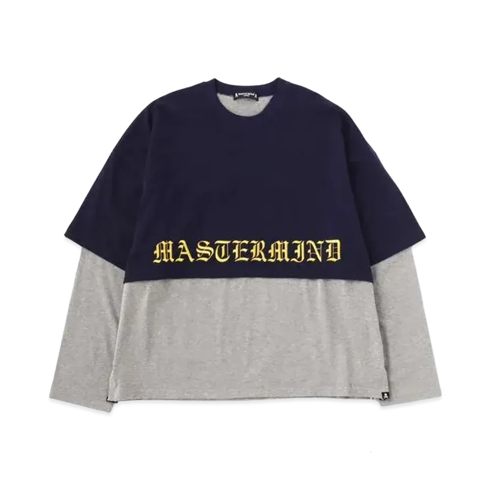 mastermind JAPAN 2 Material Crewneck "Navy Gray"